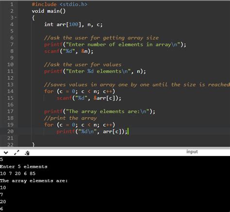 c programming language code samples.